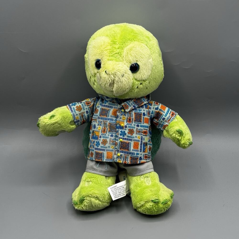 Disney Aulani Exclusive Olu Mel Sea Turtle Plush Duffy’s Friend Hawaiian Shirt